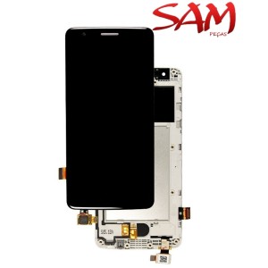 FRONTAL LG K8 2017 PRETO C/ARO